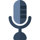 sound, Microphone, radio, technology, vintage, Communications, Voice Recording Black icon