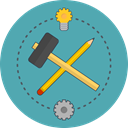 pencil, Build, Idea, Service CadetBlue icon