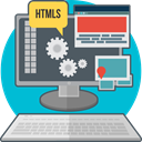 Computer, Code, Process, creative, technology, web development, html DimGray icon