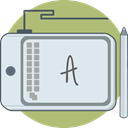 Computer, tools, drawing pad, prototyping Lavender icon