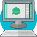 Computer, Design, Logo, digital Gainsboro icon