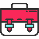 Business, Briefcase, Bag, suitcase, travel, portfolio DarkSlateGray icon