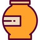 Jar, food, Fruit, Container, sweet, Jelly, marmalade, covered, Food And Restaurant Goldenrod icon