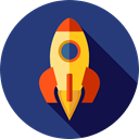 Rocket, transport, Space Ship, Seo And Web, Rocket Ship, Space Ship Launch, Rocket Launch DarkSlateBlue icon