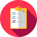 pencil, notepad, Checklist, Business And Finance, Seo And Web Crimson icon