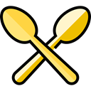 Food And Restaurant, food, Restaurant, spoon, Cutlery Black icon