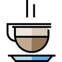 Coffee, hot drink, Tea Cup, Food And Restaurant, food, Chocolate, mug, coffee cup Black icon