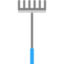 gardening, pitchfork, Farming And Gardening, Tools And Utensils, Rake, Construction And Tools Black icon