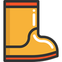 Rain Boots, rainy, fashion, footwear, raining, Boot Goldenrod icon