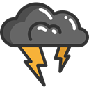 weather, Rain, nature, Storm, thunder, sky, meteorology DarkSlateGray icon