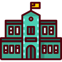 Monuments, Architecture And City, school, education, buildings, Classroom, university, college Maroon icon