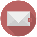 mail, red, warning IndianRed icon