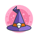 hat, magic, halloween, witch, spooky, scary, Costume Black icon