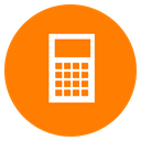 math, calculator DarkOrange icon