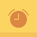 Clock, Alarm, alarm clock, time icon Khaki icon