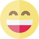 Emoji, feelings, Smileys, happy, emoticons Khaki icon