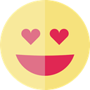 in love, feelings, Smileys, emoticons, Emoji Khaki icon