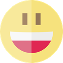 happy, emoticons, Emoji, feelings, Smileys Khaki icon