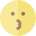 Emoji, feelings, Smileys, kiss, emoticons Khaki icon