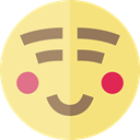 Embarrassed, emoticons, Emoji, feelings, Smileys Khaki icon
