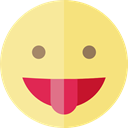 emoticons, Emoji, feelings, Smileys, tongue Khaki icon