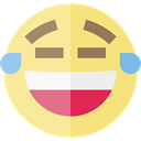 laughing, emoticons, Emoji, feelings, Smileys Khaki icon