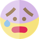 emoticons, Emoji, feelings, Smileys, worried Khaki icon