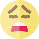 emoticons, Yawn, Emoji, feelings, Smileys, Yawning Khaki icon