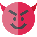 Devil, emoticons, Emoji, feelings, Smileys Crimson icon