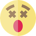 emoticons, Emoji, shocked, feelings, Smileys Khaki icon