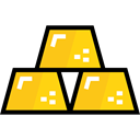 gold, Business, Bank, Ingot, luxury, Gold Ingots, Business And Finance Gold icon