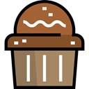 food, cupcake, muffin, Dessert, sweet, Bakery, baked, Food And Restaurant Black icon