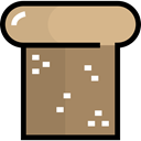 food, toast, Heat, Toaster, Toasted, Browned, Food And Restaurant Gray icon