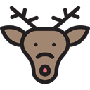 reindeer, elk, christmas, Animals, xmas, Moose Black icon