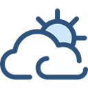 Cloudy, nature, sky, meteorology, Cloud, weather Black icon