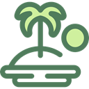 tropical, Palm Tree, nature, Oasis, Island, Desert DimGray icon