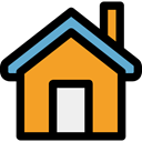 Home, house, Construction, buildings, property, real estate Goldenrod icon