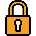 locked, Lock, secure, security, padlock, Tools And Utensils Goldenrod icon