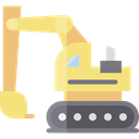 transportation, transport, Construction, Excavator, Construction And Tools Khaki icon