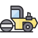 transport, vehicle, Construction, Road, steamroller, Construction And Tools DarkSlateGray icon