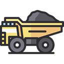 Construction And Tools, transportation, truck, transport, vehicle, Automobile, dump truck DarkSlateGray icon
