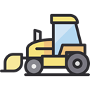 transportation, transport, vehicle, tractor, Farming, Construction And Tools Black icon
