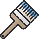 paint, paintbrush, repair, Brush, Construction, Painter, paint brush, Tools And Utensils, Construction And Tools Black icon