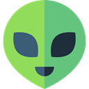 miscellaneous, Ufo, Avatar, Alien, space, galaxy, extraterrestrial YellowGreen icon