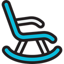 Business, Chair, Rocking Chair, Retirement, Furniture And Household Black icon
