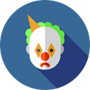 Clown, Circus, carnival, entertainment, people, user, Costume, Fairground, Professions And Jobs SteelBlue icon