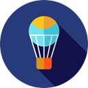Balloon, transportation, travel, transport, flight, hot air balloon DarkSlateBlue icon