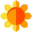 Flower, nature, sunflower, petals, blossom, Botanical Orange icon