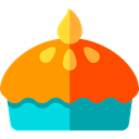 sweet, Bakery, Food And Restaurant, pie, food, Dessert OrangeRed icon