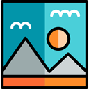 interface, landscape, Files And Folders, image, photo, picture, photography DarkCyan icon